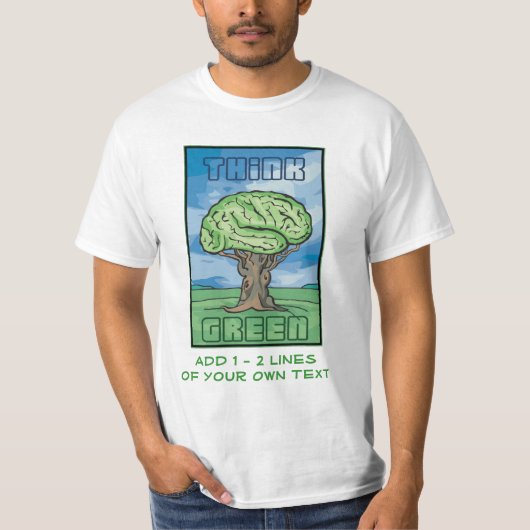 Denk aan Groene Brain T-shirt (Voorkant)