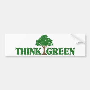 Denk aan groene bumper sticker