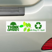 Denk aan groene bumpersticker (Op auto)