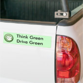 Denk aan groene Bumpersticker met groene drive (Op Truck)