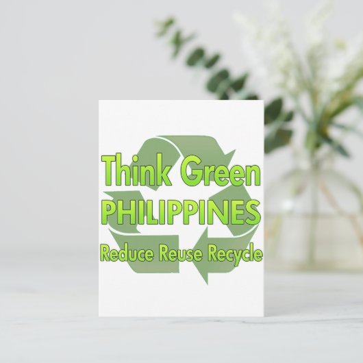 Denk aan Groene Filipijnen Briefkaart (Staand voorkant)