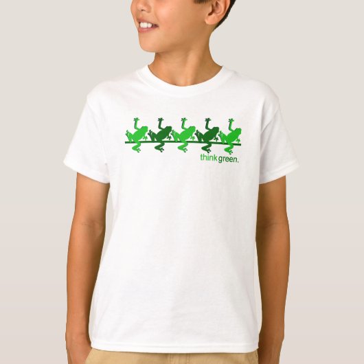 Denk aan groene kikkers t-shirt (Voorkant)