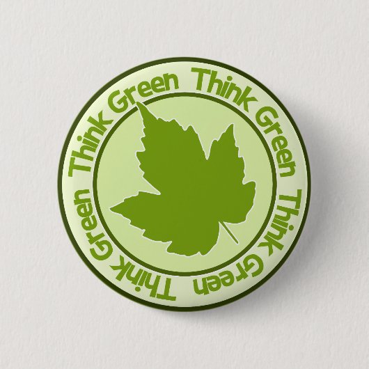 Denk aan groene knop ronde button 5,7 cm (Voorkant)