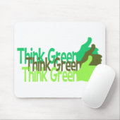 Denk aan Groene mousepad, aanpasbaar Muismat (Met muis)