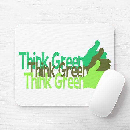 Denk aan Groene mousepad, aanpasbaar Muismat (Met muis)