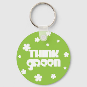 Denk aan groene Sleutelhanger