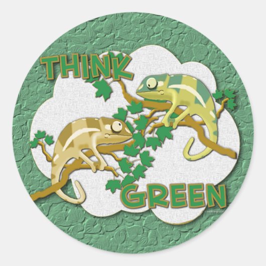 Denk aan groene Sticker (Voorkant)