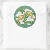Denk aan groene Sticker (Tas)