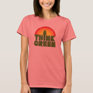Denk aan groene stijl T-Shirt