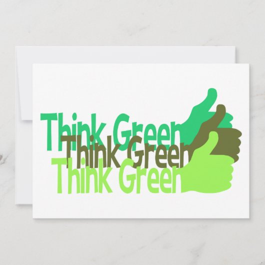 Denk aan Groene uitnodiging - pas aan! (Voorkant)