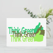 Denk aan Groene uitnodiging - pas aan! (Staand voorkant)
