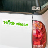 Denk aan Groene Wereldbol Bumpersticker (Op Truck)