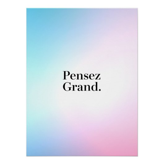 Denk aan Groot - Motivering Perfect Poster (Voorkant)