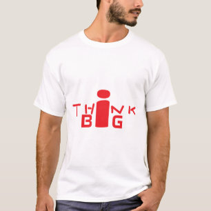 Denk aan grote creatieve typografie Art RED T-shirt