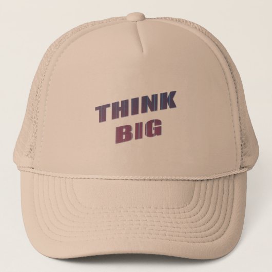 Denk aan grote Motivatie uitdrukkingen Trucker Pet (Voorkant)