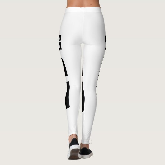DENK AAN GROTE ROLLER-SKING DESIGN LEGGINGS (Achterkant)