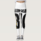 DENK AAN GROTE ROLLER-SKING DESIGN LEGGINGS (Voorkant)