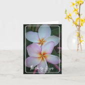 Denk aan Halo Plumeria Folded Wenskaart Kaart (Gele Bloem)