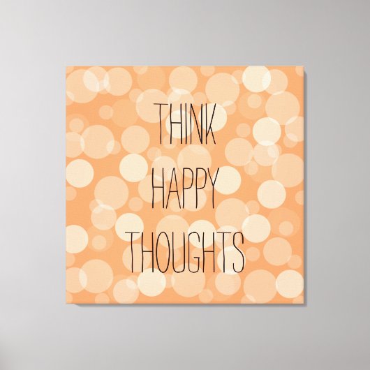 Denk aan Happy Thoughts Canvas Afdruk (Voorkant)
