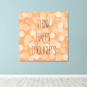 Denk aan Happy Thoughts Canvas Afdruk (Insitu (Houten vloer))
