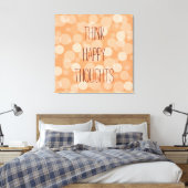 Denk aan Happy Thoughts Canvas Afdruk (Insitu (Slaapkamer))