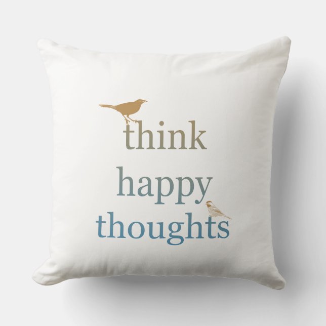Denk aan Happy Thoughts Kussen (Voorkant)