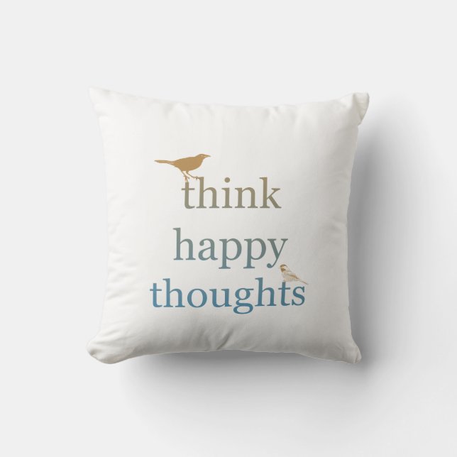 Denk aan Happy Thoughts Kussen (Voorkant)