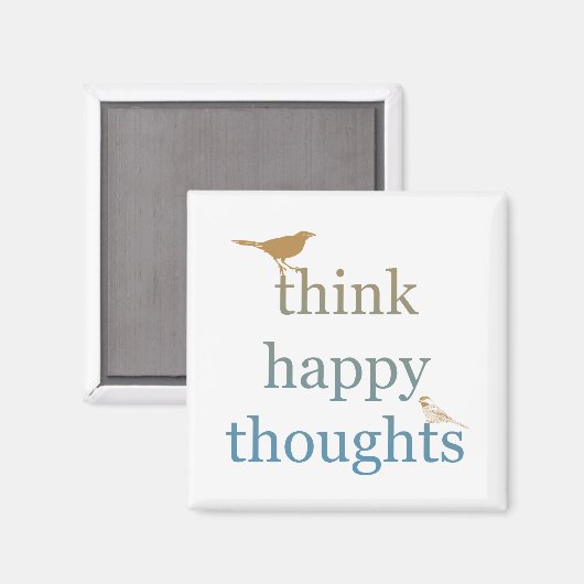 Denk aan Happy Thoughts Magneet (Voorkant / Achterkant)
