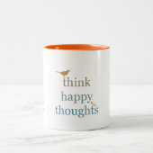 Denk aan Happy Thoughts Tweekleurige Koffiemok (Center)