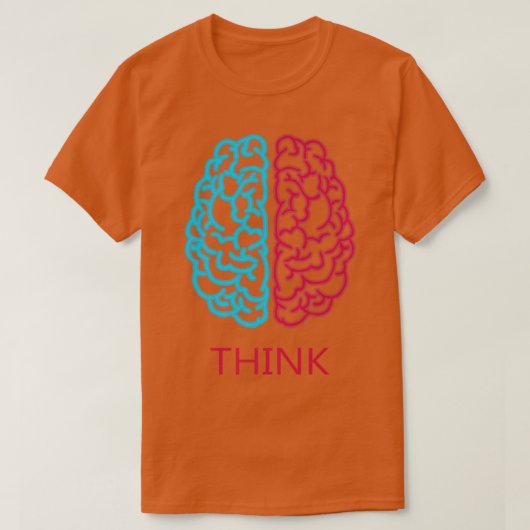 Denk aan hersenwetenschappen Kunstneurowetenschapp T-shirt (Design voorkant)