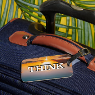 Denk aan herstel slogan Sunrise Bagagelabel