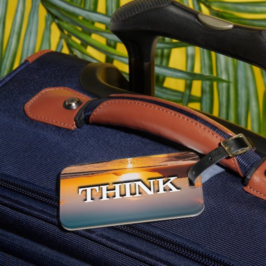 Denk aan herstel slogan Sunrise Bagagelabel (Voorkant Insitu 3)