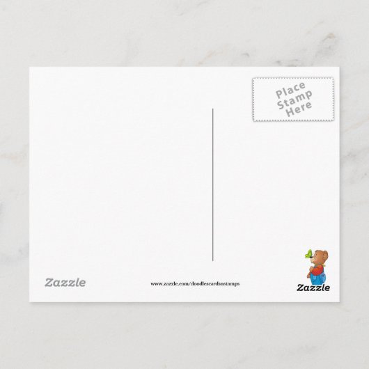 Denk aan het briefkaart Beer van uw land (Achterkant)