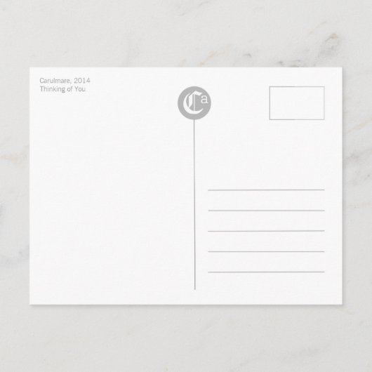 Denk aan het Briefkaart CC0490 (Achterkant)