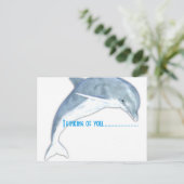 Denk aan het Briefkaart van de Mode van dolfijnen (Staand voorkant)