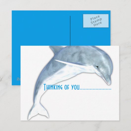 Denk aan het Briefkaart van de Mode van dolfijnen (Voorkant / Achterkant)