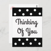 Denk aan het Briefkaart van je zwarte en witte pol (Voorkant / Achterkant)