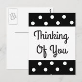 Denk aan het Briefkaart van je zwarte en witte pol (Voorkant / Achterkant)