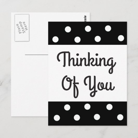 Denk aan het Briefkaart van je zwarte en witte pol (Voorkant / Achterkant)