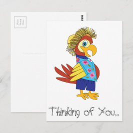 Denk aan het Briefkaart van You Island Parrot