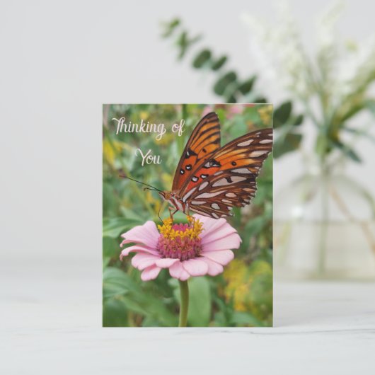 Denk aan het Butterfly Briefkaart (Staand voorkant)