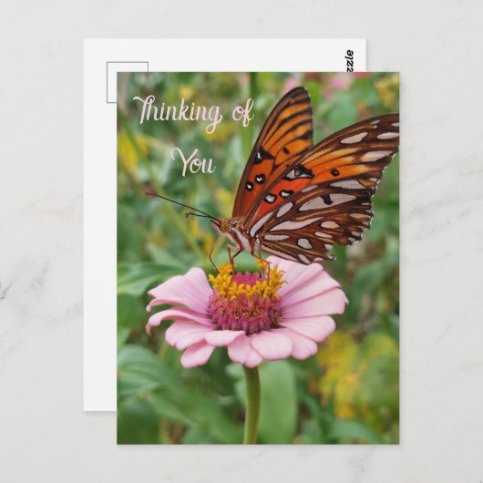 Denk aan het Butterfly Briefkaart (Voorkant / Achterkant)