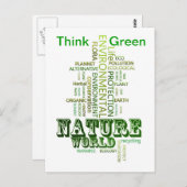 Denk aan het groene Briefkaart voor het milieu (Voorkant / Achterkant)