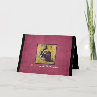 Denk aan het kerst wenskaart feestdagen kaart