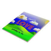 Denk aan het kleurrijke ontwerp van de jaren '60, tegeltje (Zijkant)