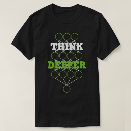 Denk aan het neurale netwerk van Deep artificial i T-shirt (Design voorkant)
