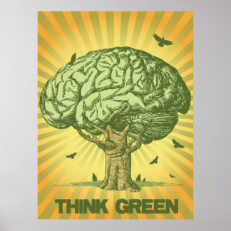 Denk aan het Poster van de Groene Boom