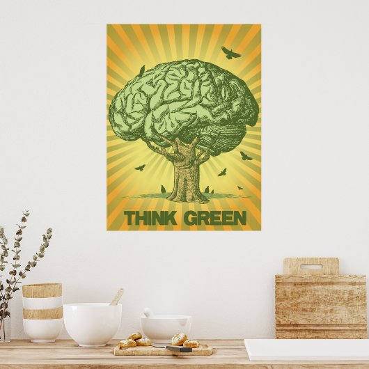 Denk aan het Poster van de Groene Boom (Keuken)