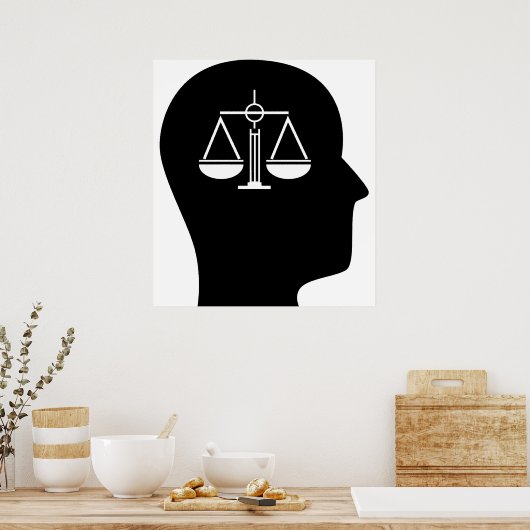 Denk aan het recht poster (Keuken)