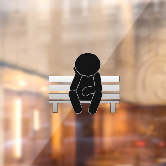 Denk aan het venster Cling Raamsticker (Vel 2)